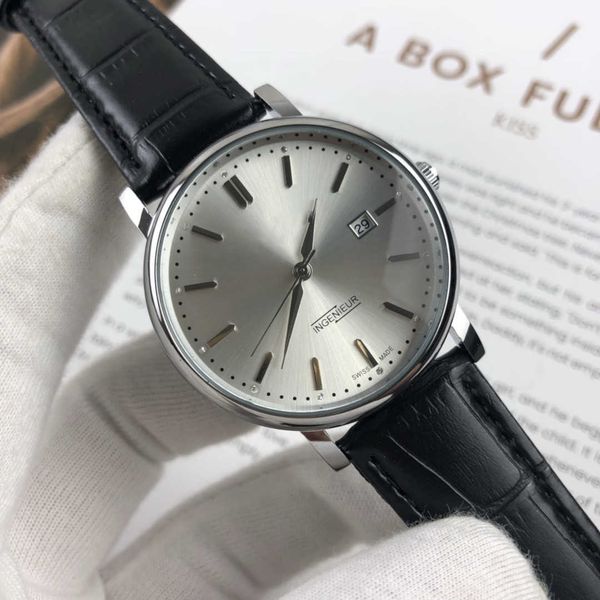 

designer luxury business wc superclone belt luxury men's designer simple mechanical wanpai watch calendar man fashion pduk, Slivery;brown