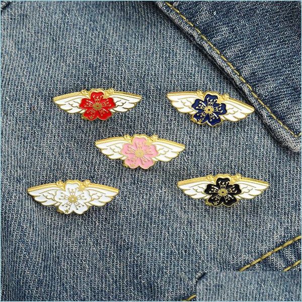 

pins brooches wings sakura enamel pins cherry blossom brooches lapel badges cartoon flowers brooch 607 h1 drop delivery jewe dhgarden dhaxh, Gray