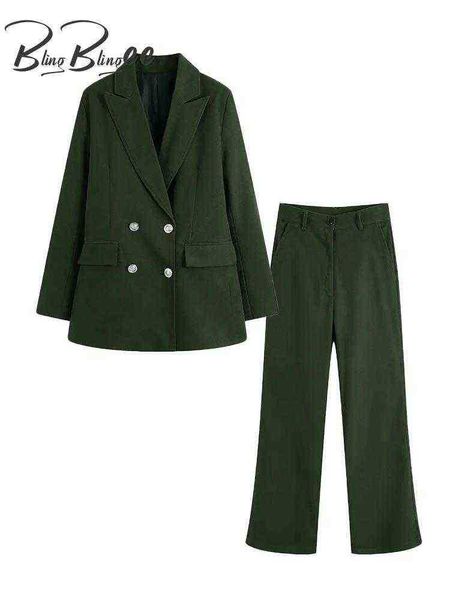 

suit blingblingee 2022 spring woman hit outfits ol style double breasted blazer, White;black
