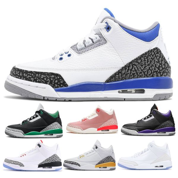 

jumpmans 3 men casual shoes designer sneakers og white red blue suede sport royal chrome chaussures men high athletic trainers size 40-47, Black