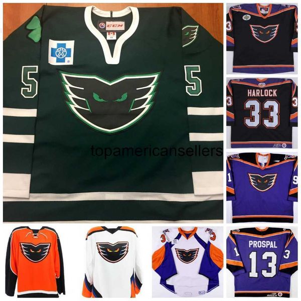 

ahl phantoms 33 david harlock 13 prospal custom hockey jersey stitch name stitched number, Black