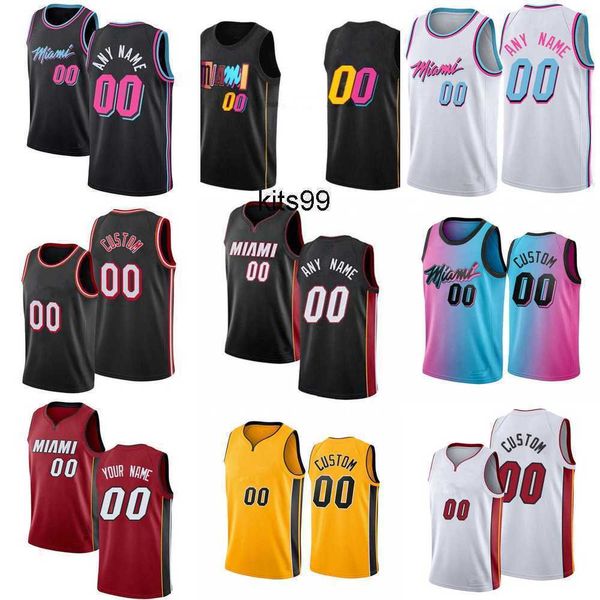 

75th custom men jersey womn youth kyle 7 lowry jimmy 22 butler 4 victor oladipo 13 bam ado miami''heat''basketball jerse, Black;red