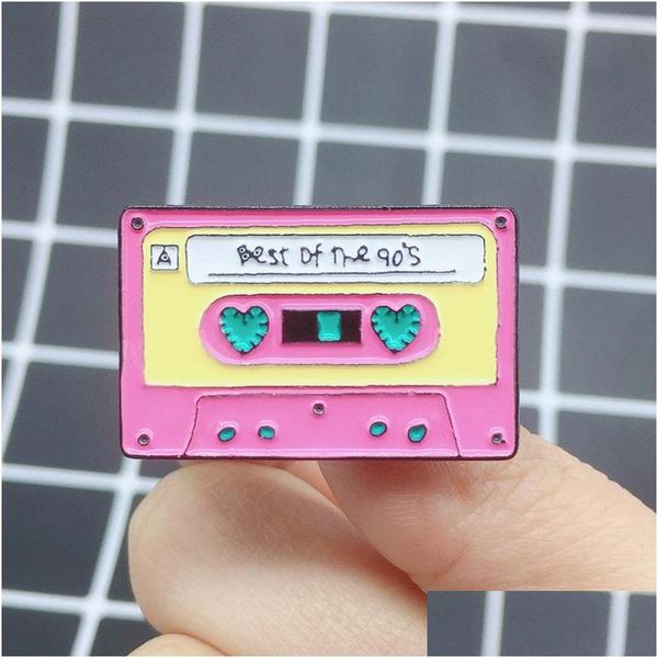 

pins brooches funny ins creative tape brooches 4pcs set cartoon custom color cassette enamel pins christmas gift alloy paint brooch dhhbp, Gray