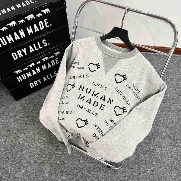 

designer human made cotton stars round neck plush sweater for men and women loose autumn and winter lovers long sleeves size xl, Black