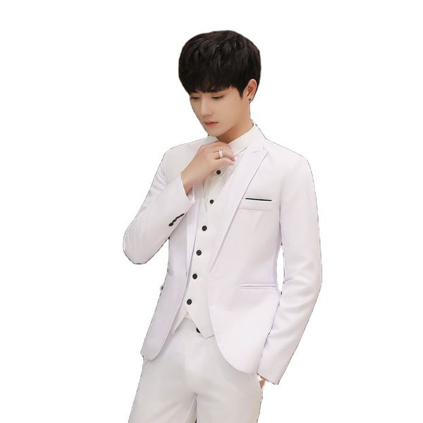 

new spring suit jacket single western coat suit men's leisure, White;black