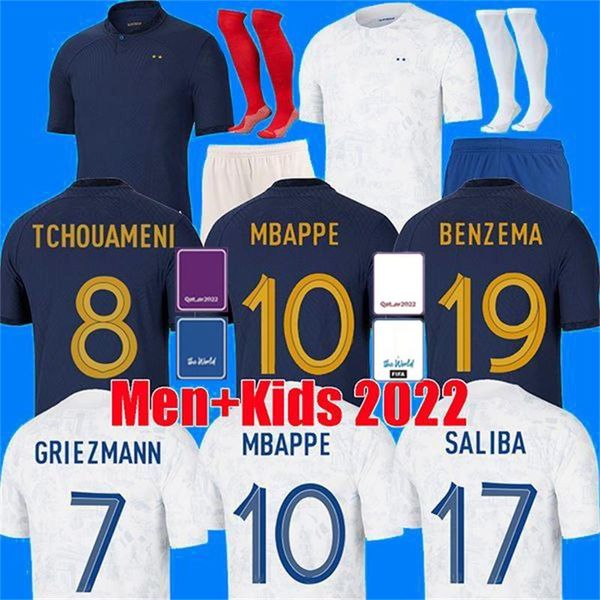 

2022 world cup france soccer jerseys mbappe griezmann dembele giroud guendouzi tchouameni varane kounde benzema nkunku maillot de football s, Black;yellow