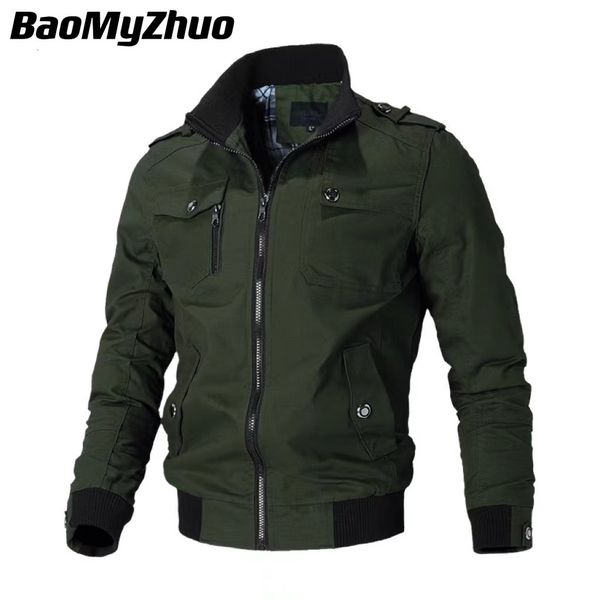 

men's jackets autumn winter bomber men fashion casual windbreaker coat male brand outerwear stand slim military 221124, Black;brown