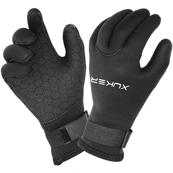 

five fingers gloves 3mm 5mm neoprene diving keep warm for snorkeling paddling surfing kayaking canoeing spearfishing skiing water sports 221, Blue;gray