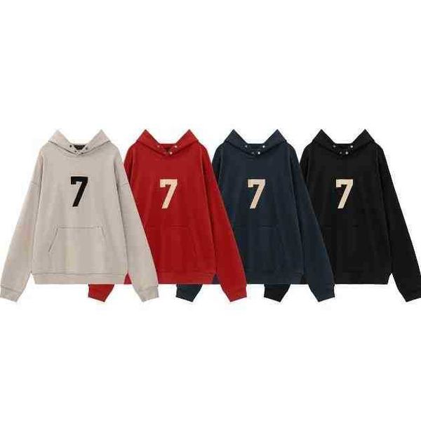 

season comfortable designer sweater luxury sweatshirt men's number flocked hoodies of cotton goddess high street loose casual eyhv, Black