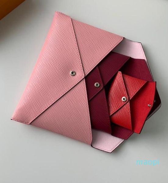 

designer 3 piece set woman clutch long wallets card holders purse passport bags fashion for lady5467782, Red;black