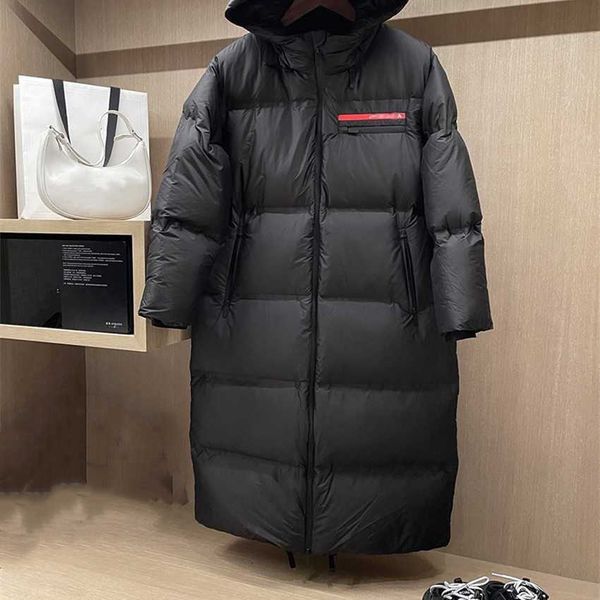 

women's down jacket winter extreme cold thickened coat extra large lengthened white goose black warm cotton high-quality women's k