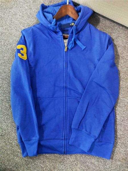 

mens jackets polo big horse sweater outerwear hoodies sweatshirts autumn winter hoodie sport jacket zipper casual quality multiple colour, Black;brown