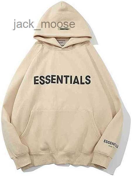 

men's hoodies sweatshirts hip hop fera of god fashion brand essentials fog sweater large couple and women's embroidered hoodie plu, Black