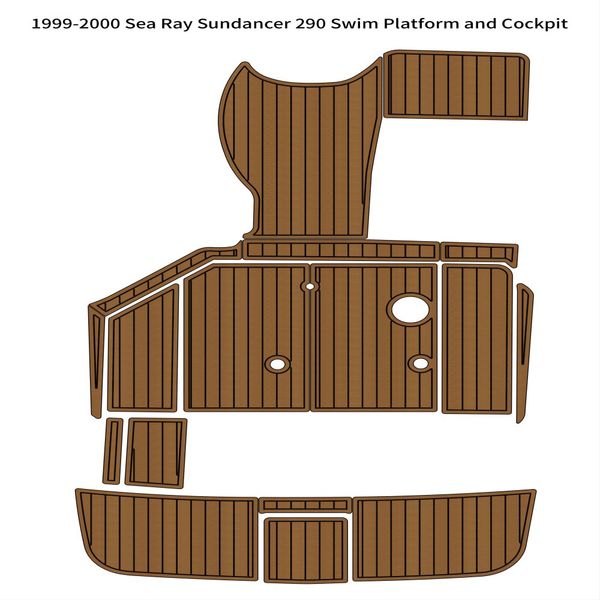 

1999-2000 sea ray sundancer 290 swim platform cockpit pad boat eva teak floor