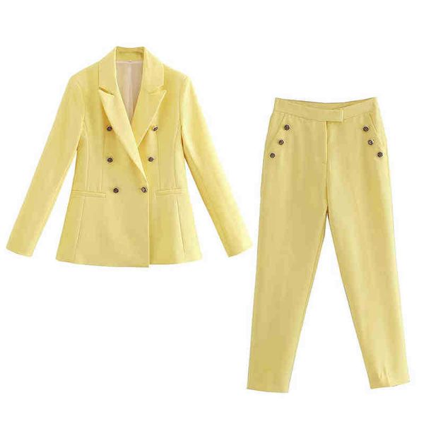 

suit two piece women doublebreasted decorative blazer casual new fashion solid, White;black
