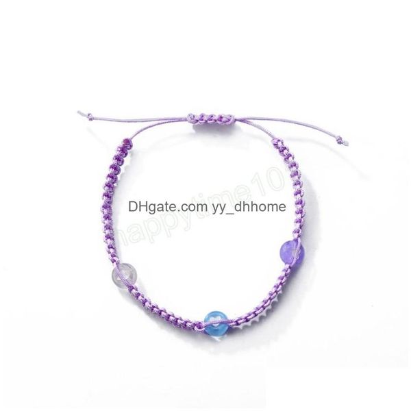 

charm bracelets bohemian woven rope bracelets for women men adjustable lucky crystal knot bracelet jewelry gift wholesale drop delive dh7af, Golden;silver