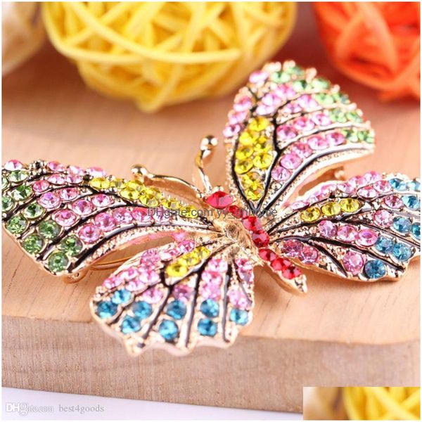 

pins brooches creative fashion jewelry colorf rhinestone butterfly brooches alloy enameled animal brooch pin apparel accessories de dh2hr, Gray