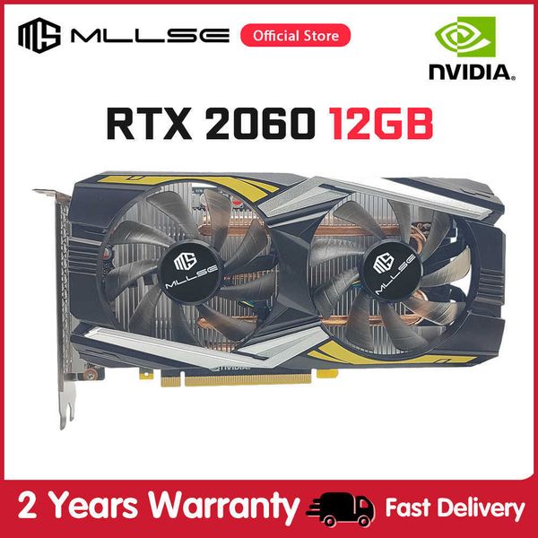 

mllse 100% new graphics card nvidia geforce rtx 2060 12g gddr6 192bit pci express 3.0x16 gpu rtx2060 12g video card for desktop
