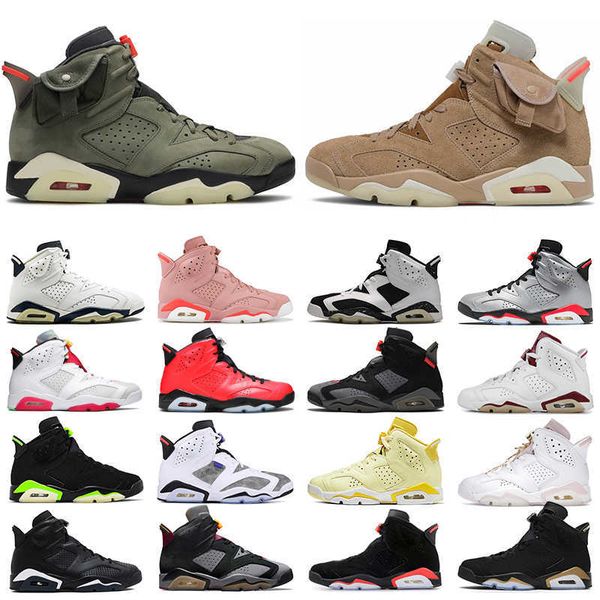 

6s men women basketball shoes british khaki olive black cat bordeaux bred defining moment electric green flint floral 6 mens trainers