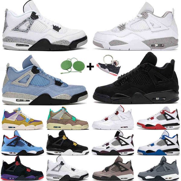 

basketball shoes mens trainers sports sneakers university blue white oreo taupe haze black cat bred guava ice 36-47 men women 4 4s desert