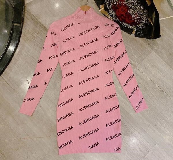 

2022 autumn womens sweaters pink white women sweater knitted dress designer pullover women's clothing, White;black