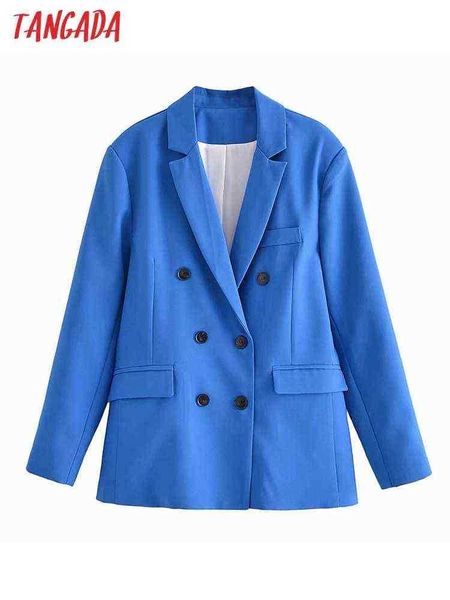 

suit tangada women candy color blazer jacket vintage notched collar long sleeve, White;black