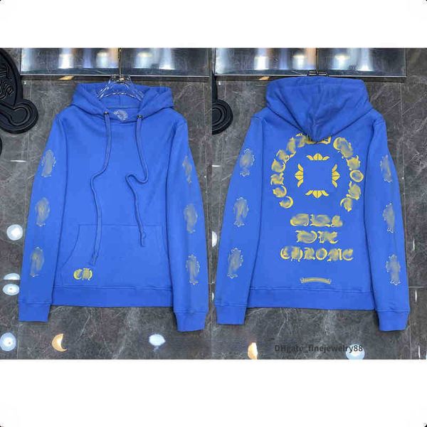 

classic mens sweatshirts ch designer hoodies zipper sanskrit graffiti hooded sweater cross loose pullover hoodie casual women coat sweatshi, Black