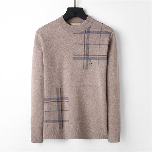 

designer men's sweaters fashion gray crew neck pullover printed pattern elastic cuffs keep warm in autumn and winter wholesale  l xl, White;black