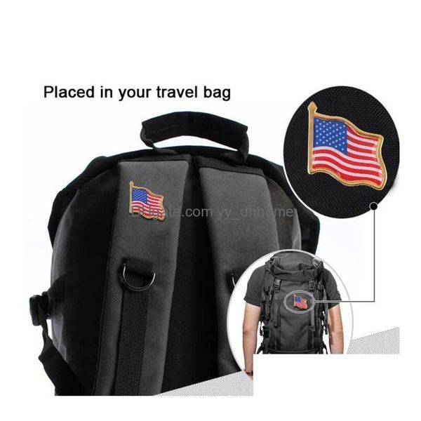 

pins brooches american flag lapel pin united states usa hat tie tack badge pins mini brooches for clothes bags decoration drop deli dhph5, Gray