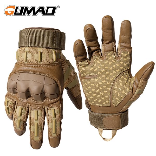 

five fingers gloves men' touch screen pu leather military tactical outdoor sports shooting hunting airsoft cycling full finger 221125, Blue;gray