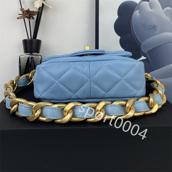 

classic vintage metal thick chain women's handbag satchel luxury designer handbag leather wallet 27cm21cm17cm small and medium
