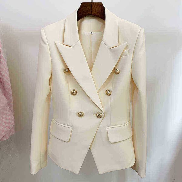 

suit high street 2022 designer jacket women classic slim fitting lion bu, White;black