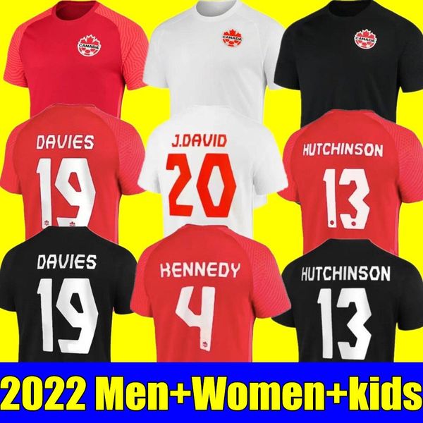 

canada soccer jerseys j.david davies buchanan 2022world cup osorio larin cavallini laryea millar hoilett kaye hutchinson ugbo fraser eustaqu, Black;yellow