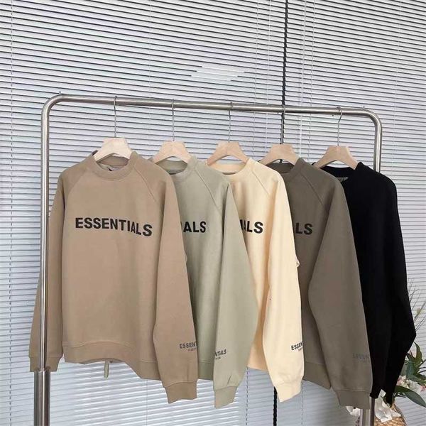 

hoodies hweatshirts original fog round neck sweater essentials fashion brand high street loose plush lovers 0003, Black