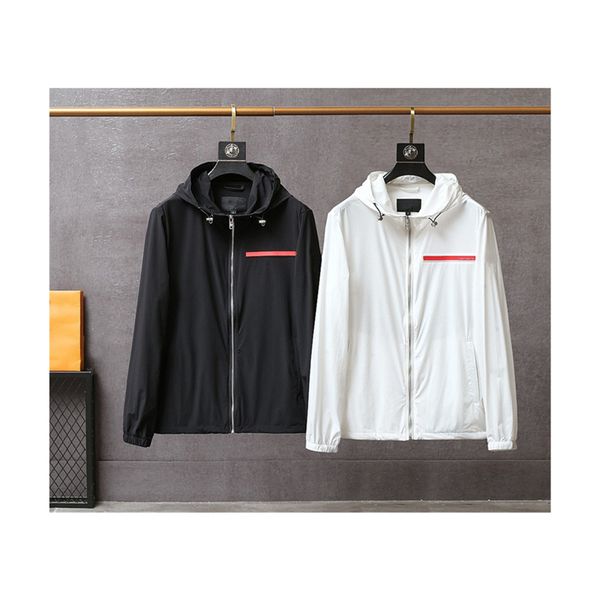 

men's jackets designer summer hoodies windbreaker coats classical men women zipper long sleeve thin casual jacket couple windproof suns, Black;brown