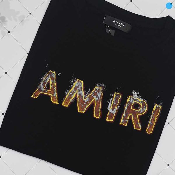 

t-shirt for men amii fashion short sleeve cotton designer shirtssummer flame men's women's brand loose casual leisure hip hop 5eeg, White;black