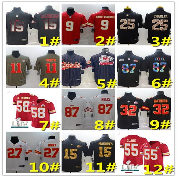 

jersey''city''chiefs''15 patrick''mahomes 87 travis kelce kc mens football 9 juju smith-schuster 25, Black;red