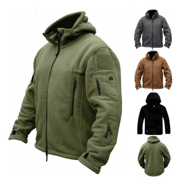 

men's jackets military fleece tactical outdoor thermal ventilation sports polar casual hooded sweater 221124, Black;brown