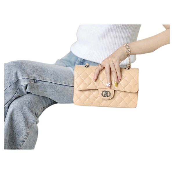 

the latest caviar for twist denim epi leather designer shoulder bags solid hasp waist square stripes women chain bag clutch flap totes bags