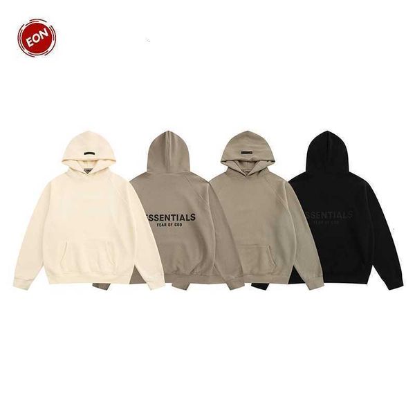 

hoodies hweatshirts eon men's wear 2022 new essentials fog thick plate alphabet plush hoodie, Black