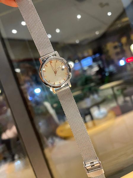 

luxury women's watches imported quartz movement diameter 32 mm 316 stainless steel strap, Slivery;brown