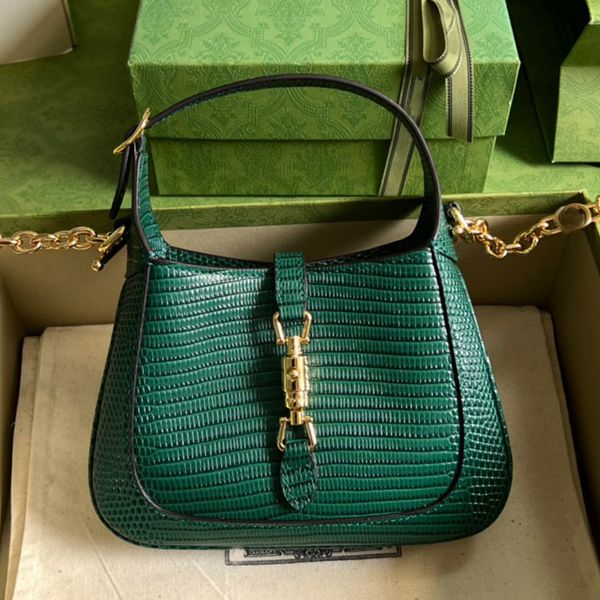 

chain handbag women shoulder bag lizard pattern cow leather subaxillary bags crossbody purse jackie handbags 7a quality fashion gold metal c