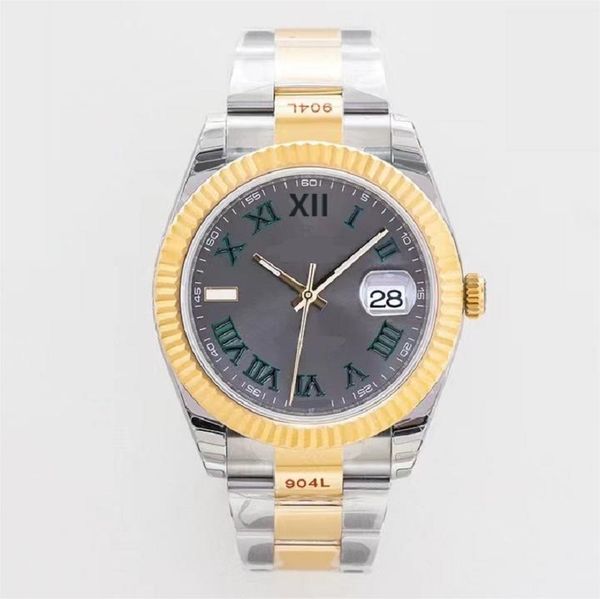 

boss watch mens wristwatch man watchs luxurywatches movement automatic mechanical datejust 36 jubilee 11 904l steel strap water resist green, Slivery;brown