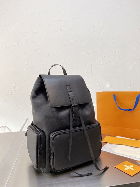 

luxury tote brand shoulder bag crossbody handbag genuine leather cattlehide messenger bags original quality backpack 45cm monograms mens ver