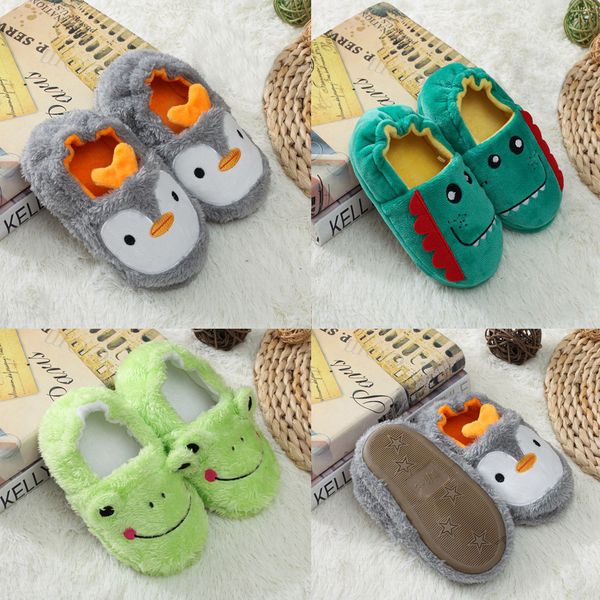 

slipper toddler infant furry kids baby warm shoes boys girls cartoon softsoled  casual flat cute home pantufa 221125, Black;grey