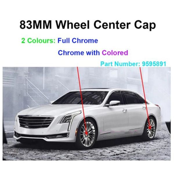 

50pcs 83mm 3.25" wheel covers chrome colored car center hub cap cover emblem badge logo wheel rims 9595891