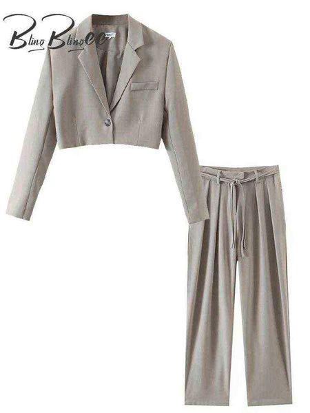 

suit blingblingee 2022 spring oil style women casual cropped jacket suits hit s, White;black