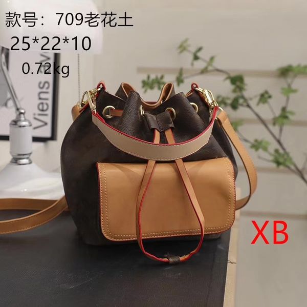 

luxury tote shoulder bag purse designer handbag messager bags brand crossbody totes pu leather #709 womens fashion coffee old flower 25cm da