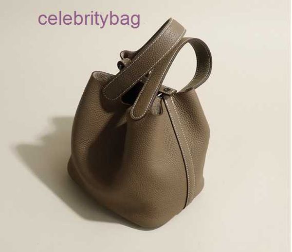 

hremm picotin locks bags yindao bag factory 2023 new full skin bucket cabe basket portable women's trend fashion solid color hands disc