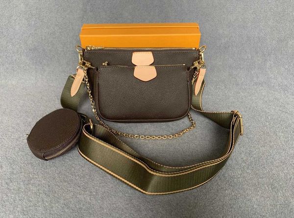 

explosive fashion bag designer women one-shoulder presbyopia handbag three-piece messenger with box